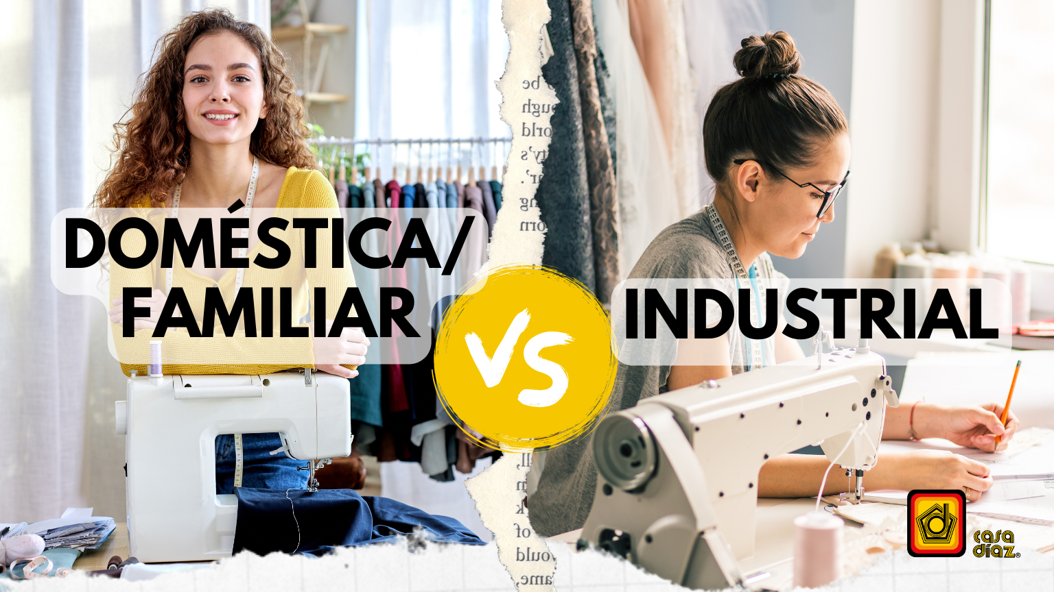 Diferencias entre máquinas de coser industriales y domésticas